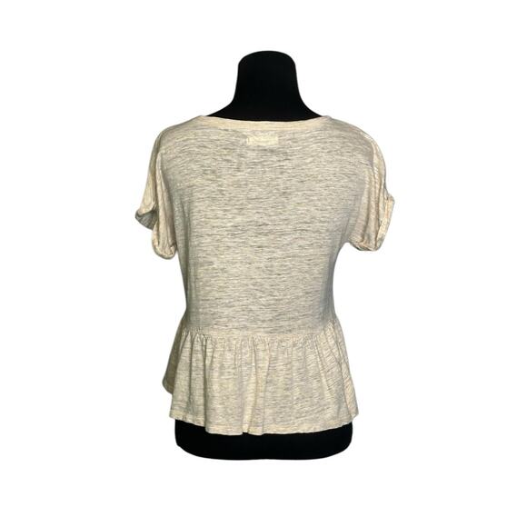 Madewell Antique Cream Linen Short Sleeves Tee size XS - Picture 8 of 12